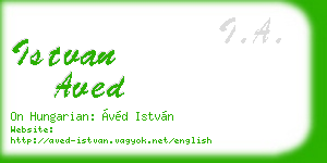 istvan aved business card
